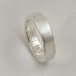 Sterling Silver Brushed Ring