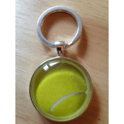 Handmade Tennis Ball Key Ring / Bag Tag