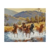 Brumby Chase by Australian artist Peter Hill depicting brumbies being chased across the Snowy River by stockmen