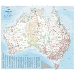 Map Hema Australia Wall Map Laminated In Tube 1000 x 875mm