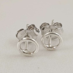 Open Circle Sterling Silver Studs