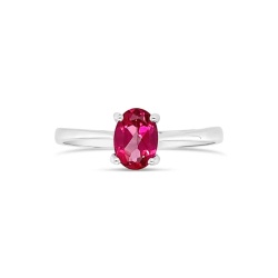 Oval cut Pink Topaz ring