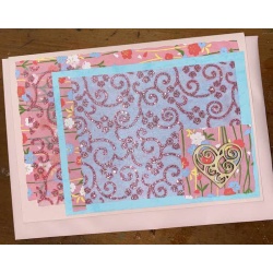 Pretty in pink handmade greeting card