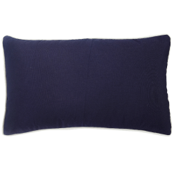 KIRRA Dark Blue and White Panel Plain Outdoor Cushion Cover 30 cm by 50 cm