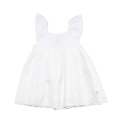 Ouch Dress White Embroidered