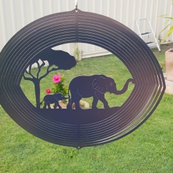 Designer Collection Wind Spinner – ELEPHANTS 30cm – Made in Australia