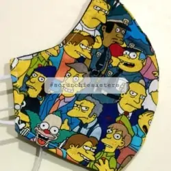 Face Mask (Small) – Simpsons & Navy Cotton