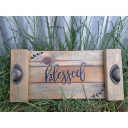 Decorative Tray ~ Blessed ~ made to order