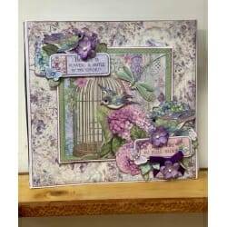 Scrapbook Photo Album Purple Floral