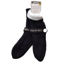 House or Slipper Socks – Black, Australia