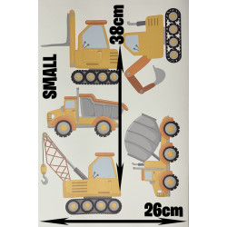 Construction Crew Repositionable Fabric Wall Decals
