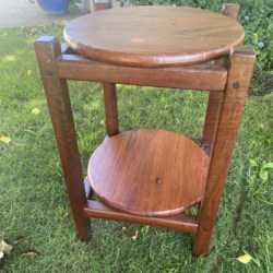 Small Occasional Table or Magazine Rack – Red Gum – Australian Made