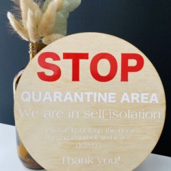 Self-Isolation Door Sign