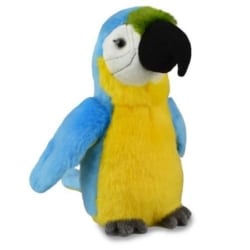 Lil Friends Blue Macaw Parrot Plush Soft Toy Bird by Korimco