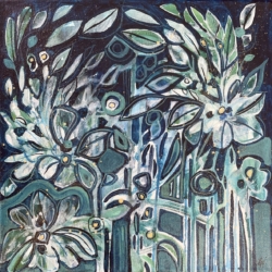 Original Acrylic Painting “Midnight Blooms”