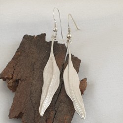 Sterling Silver Eucalypt Leaf Earrings