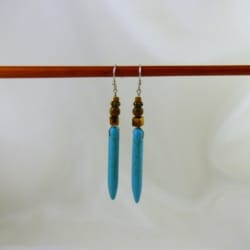 Turquoise Howlite Spears with Jasper