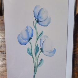 Greeting Card – Blue Flowers
