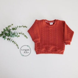 Rust Cable Knit Jumper