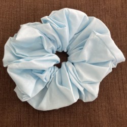 Extra Large Blue Scrunchie for thick hair