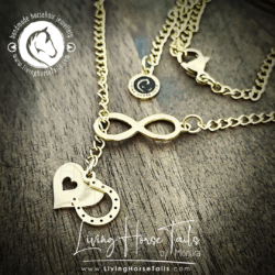 Hoofprints forever in my Heart Necklace