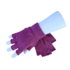 fingerless pink gloves