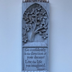 History & Heraldry Driftwood Small Plaque (Go Confidently…)