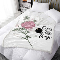 Enjoy The Little Things Double Layer Short Plush Blanket 50″X60″