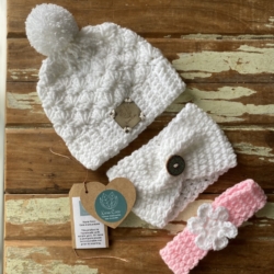 Baby Beanie and Headband Set (price inc. postage)