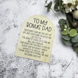 To my bonus dad print, fathers day gift, fathers day sign