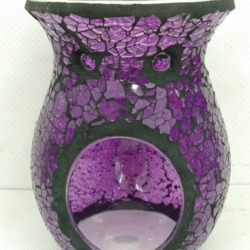 Melt Burner – Mosaic Oil Burner Dark Purple Crackle